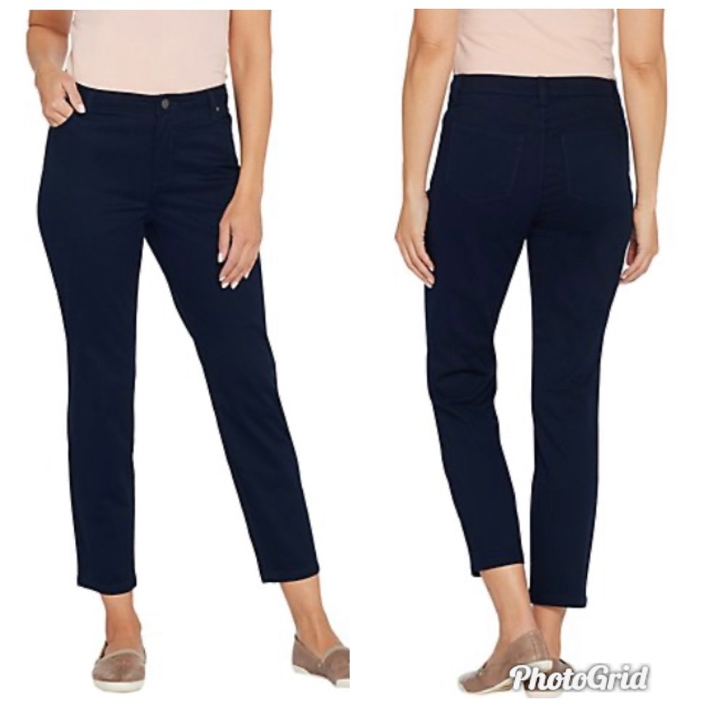 Susan Graver Stretch Sateen Ankle Pants
